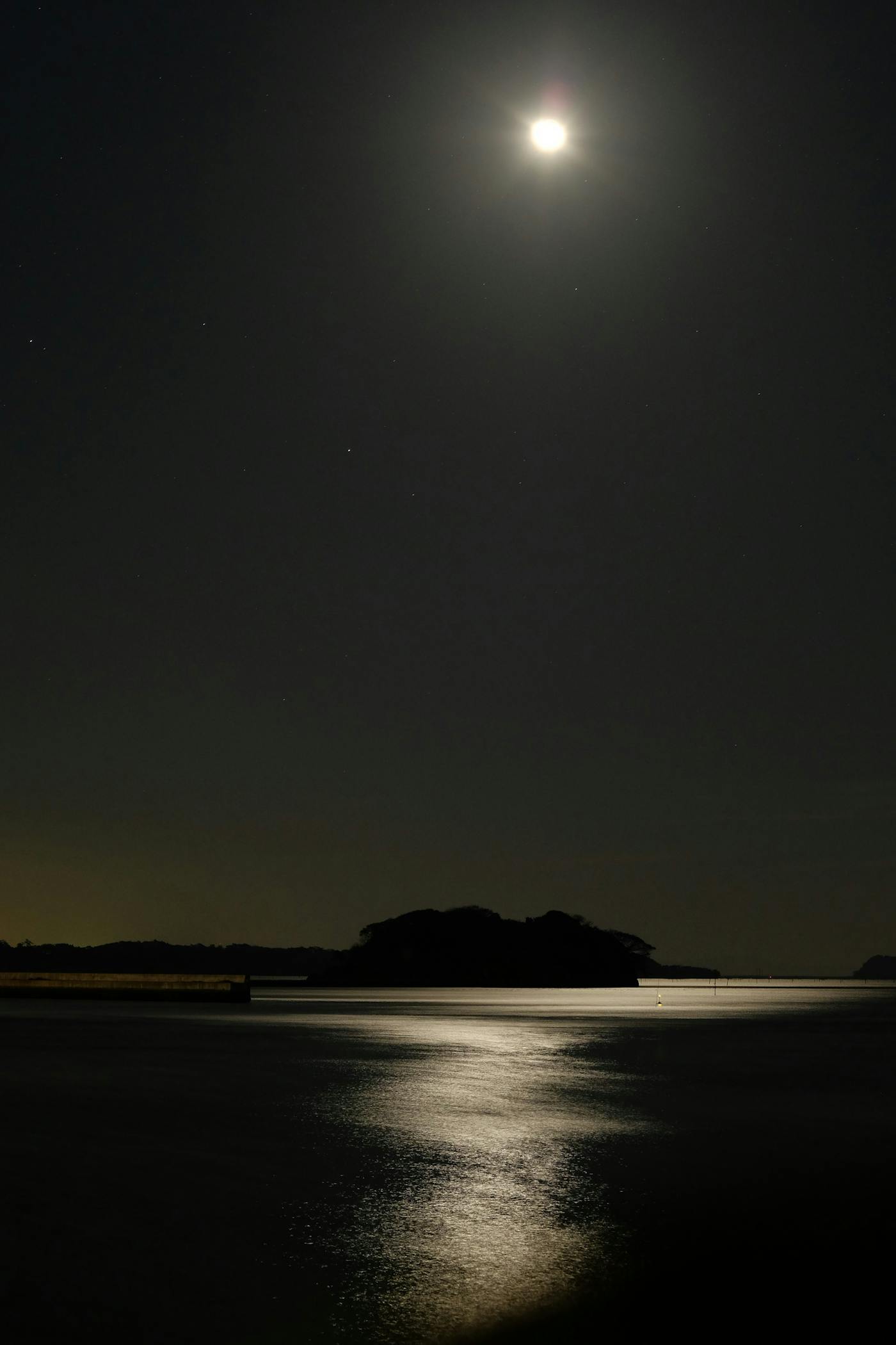 matsushima 満月の浮かぶ 福浦島